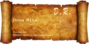 Dona Rita névjegykártya